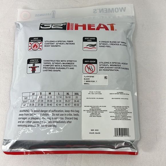 32 Degree Heat Fleece Lined Leggings Idiago Iris Size S NIP - Picture 3 of 4